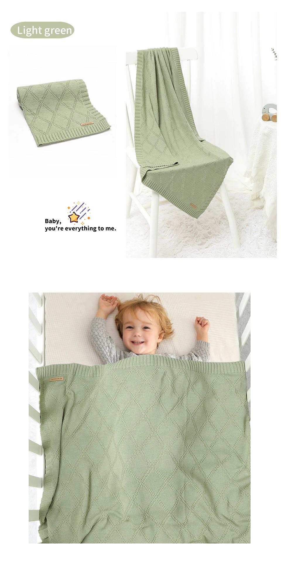 Baby blanket geometric design