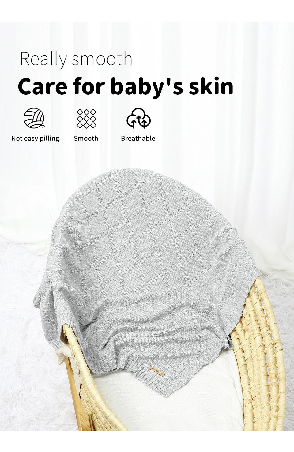 Baby blanket geometric design